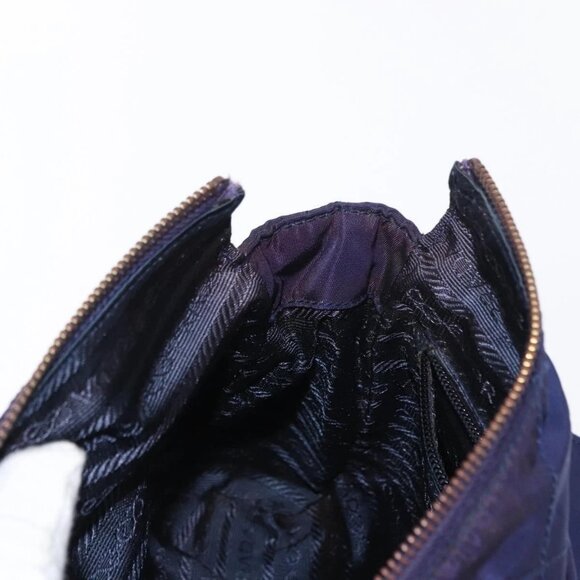PRADA Chain Shoulder Bag Nylon Purple Gold - Picture 11 of 16